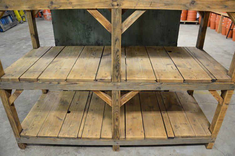 Industrial Wood Shelving Detroit Garden Works