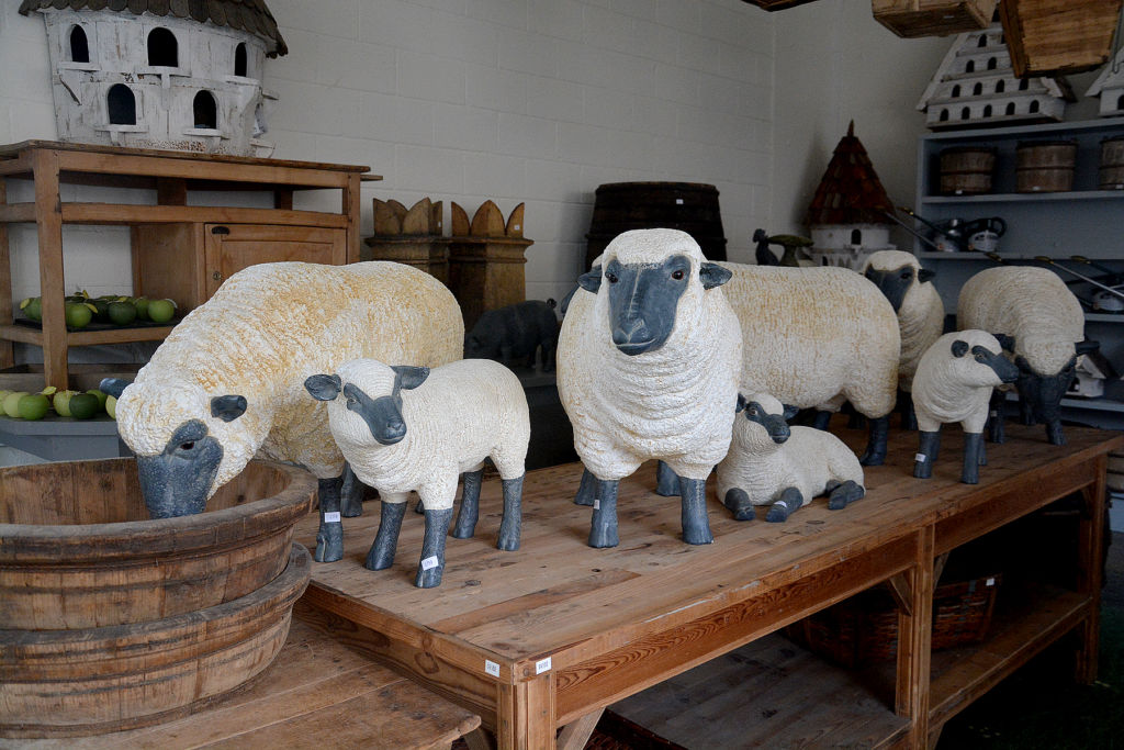 Sheep Sculpture Detroit Garden Works