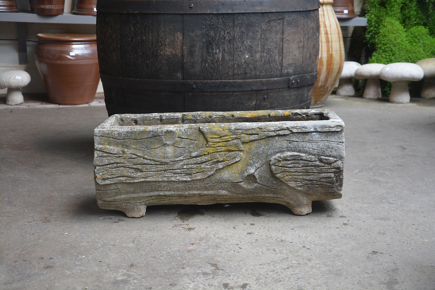 Faux Bois Log Planter Detroit Garden Works