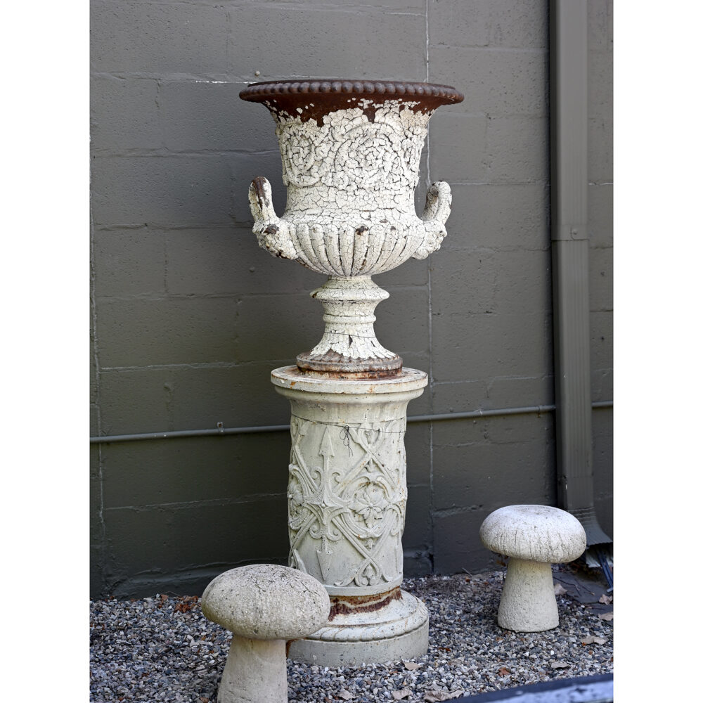 Antique English Cast Iron Urn