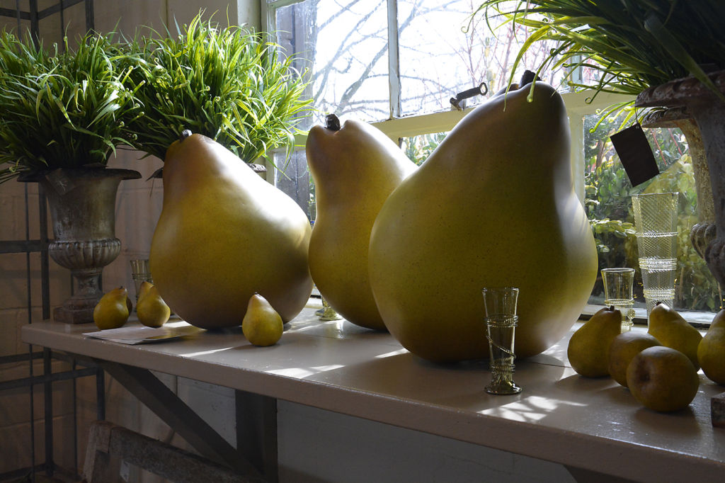 Hand-Painted Resin Pears