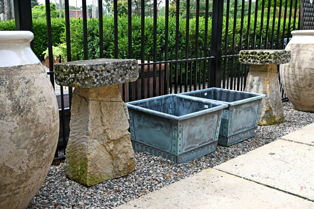 Pair of Square Topped Staddle Stones