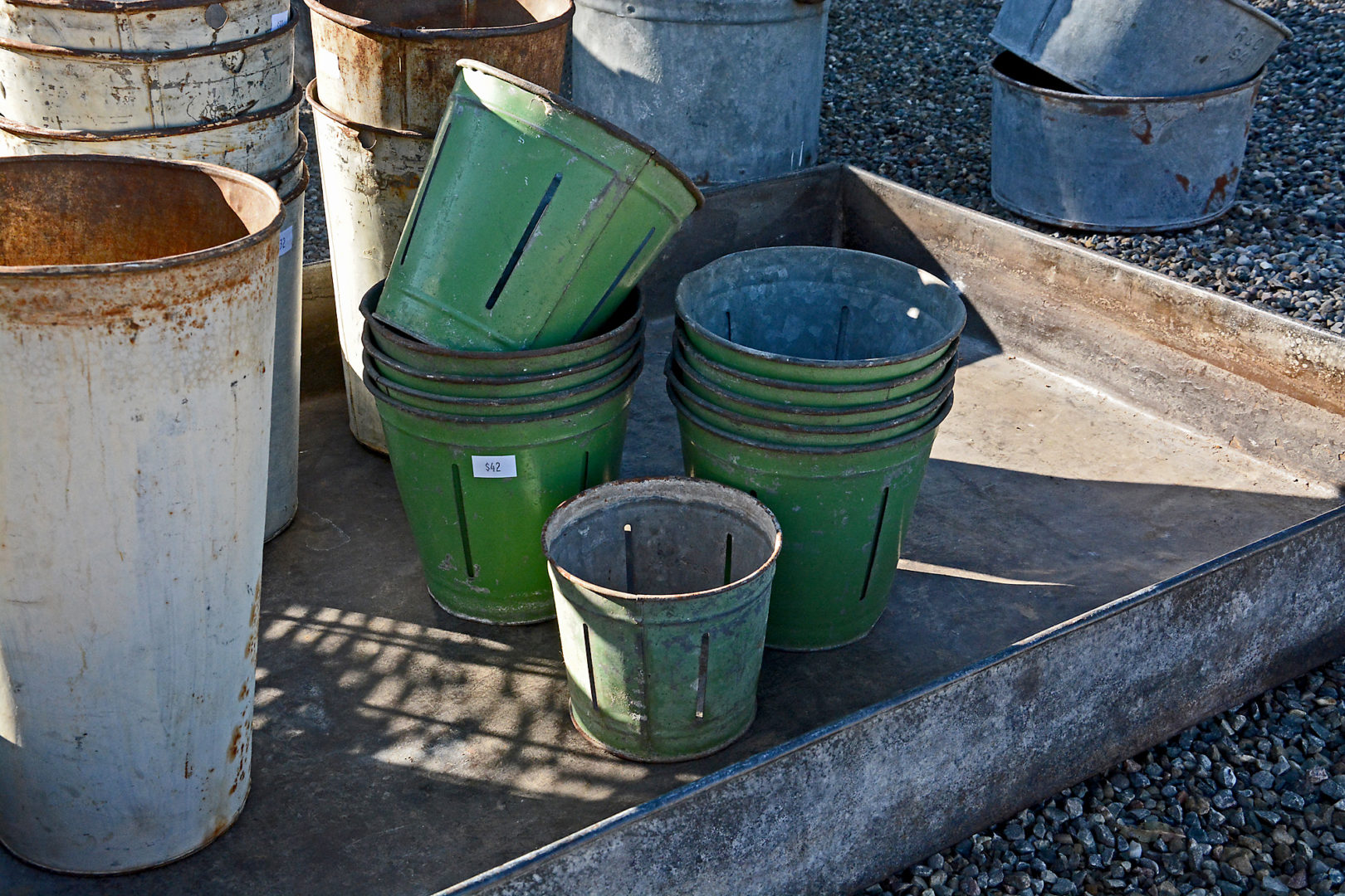 Slotted Green Containers