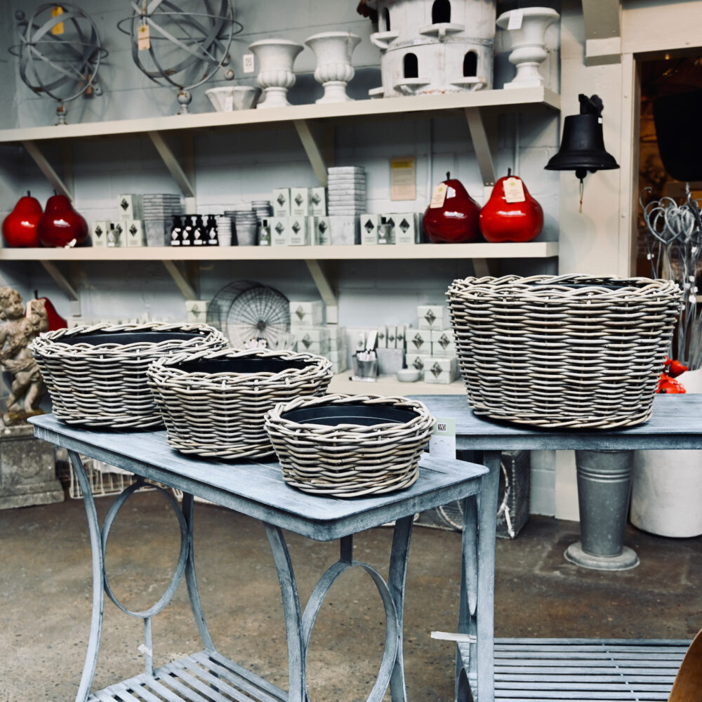 Light Rattan Lined Baskets