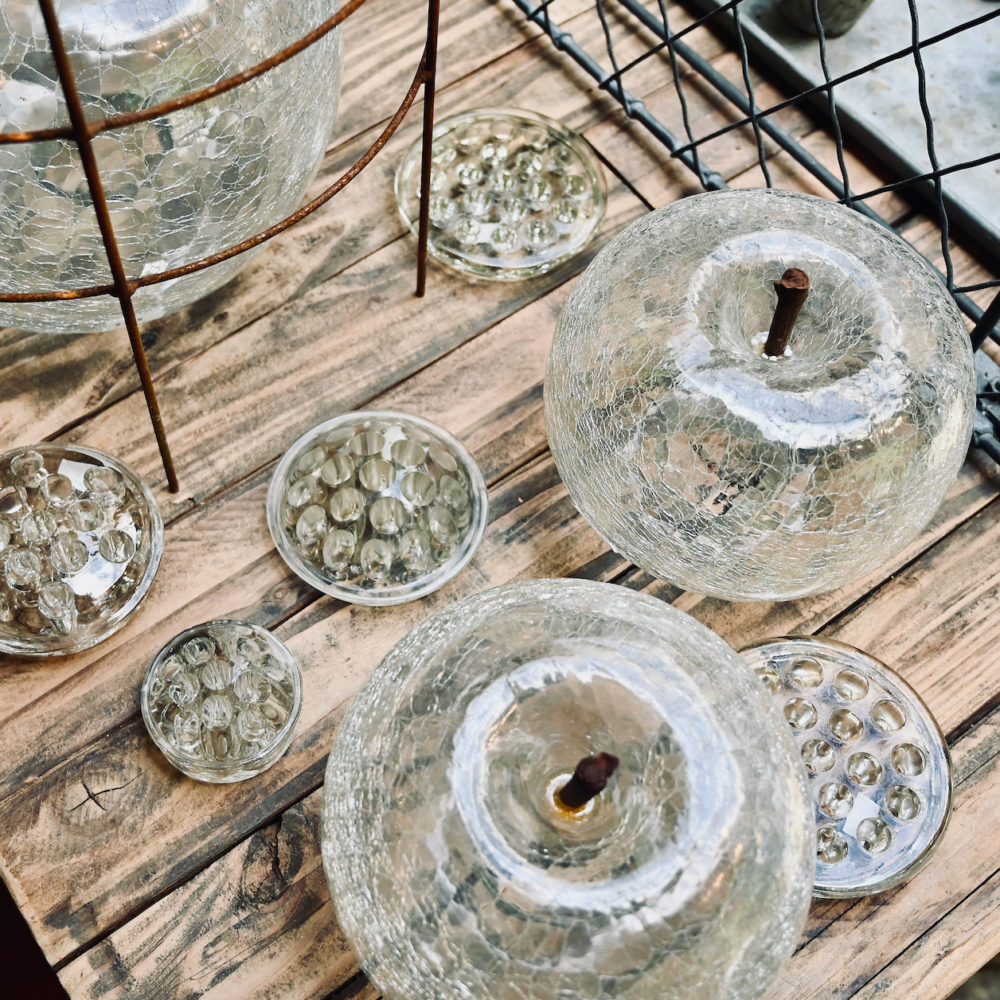 Hand-blown Apple Shaped Sculptures