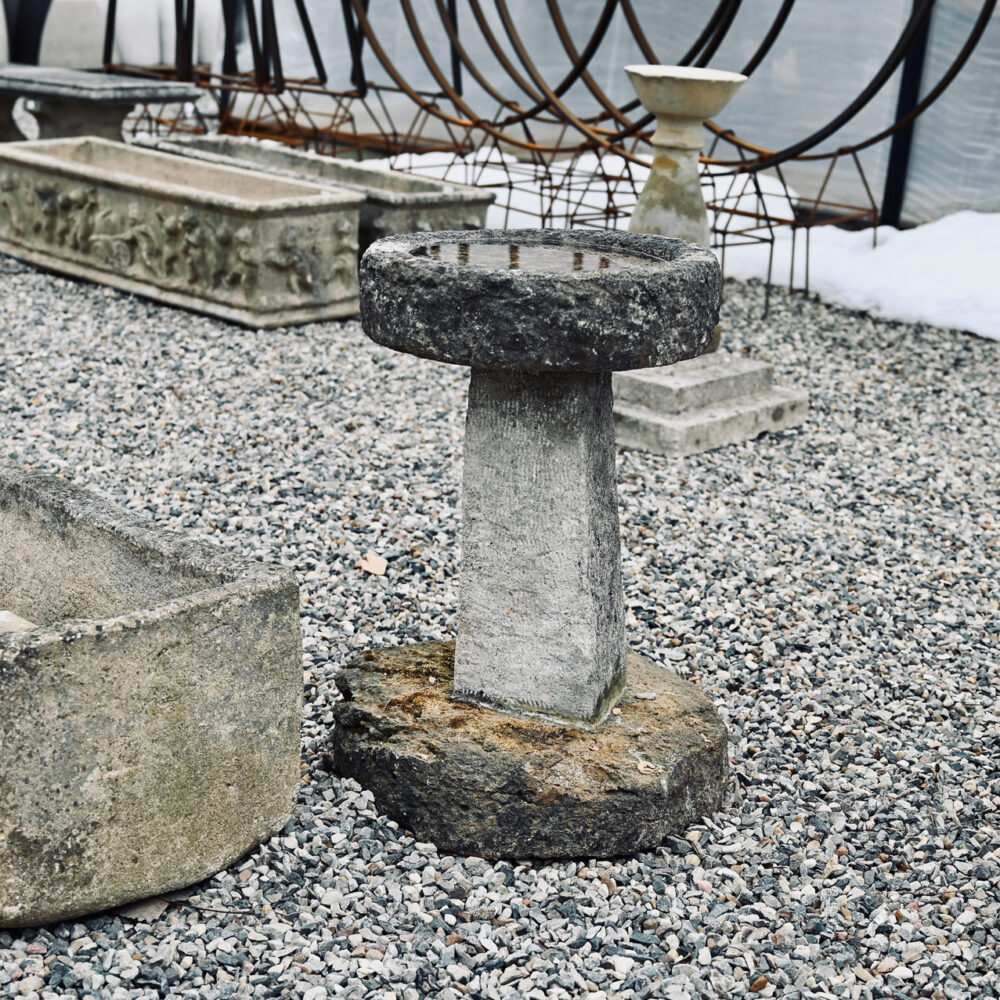 English Limestone Birdbath
