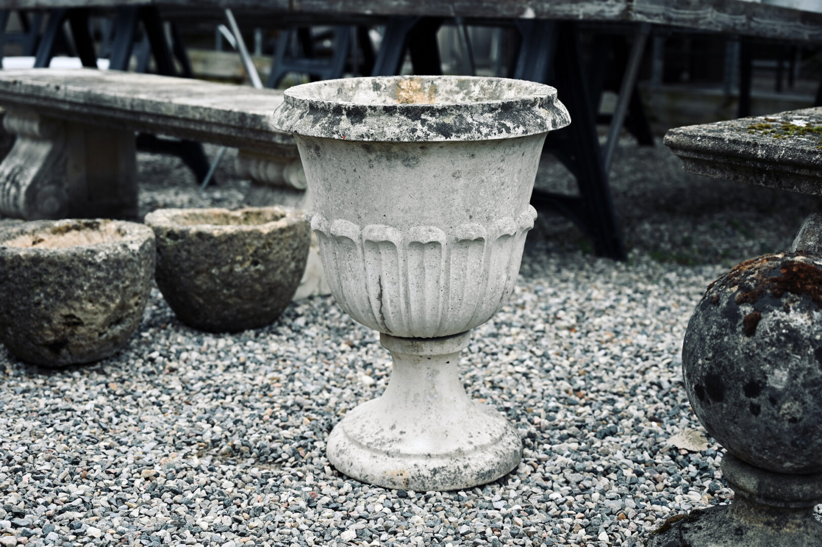 Weathered Composition Stone Urn