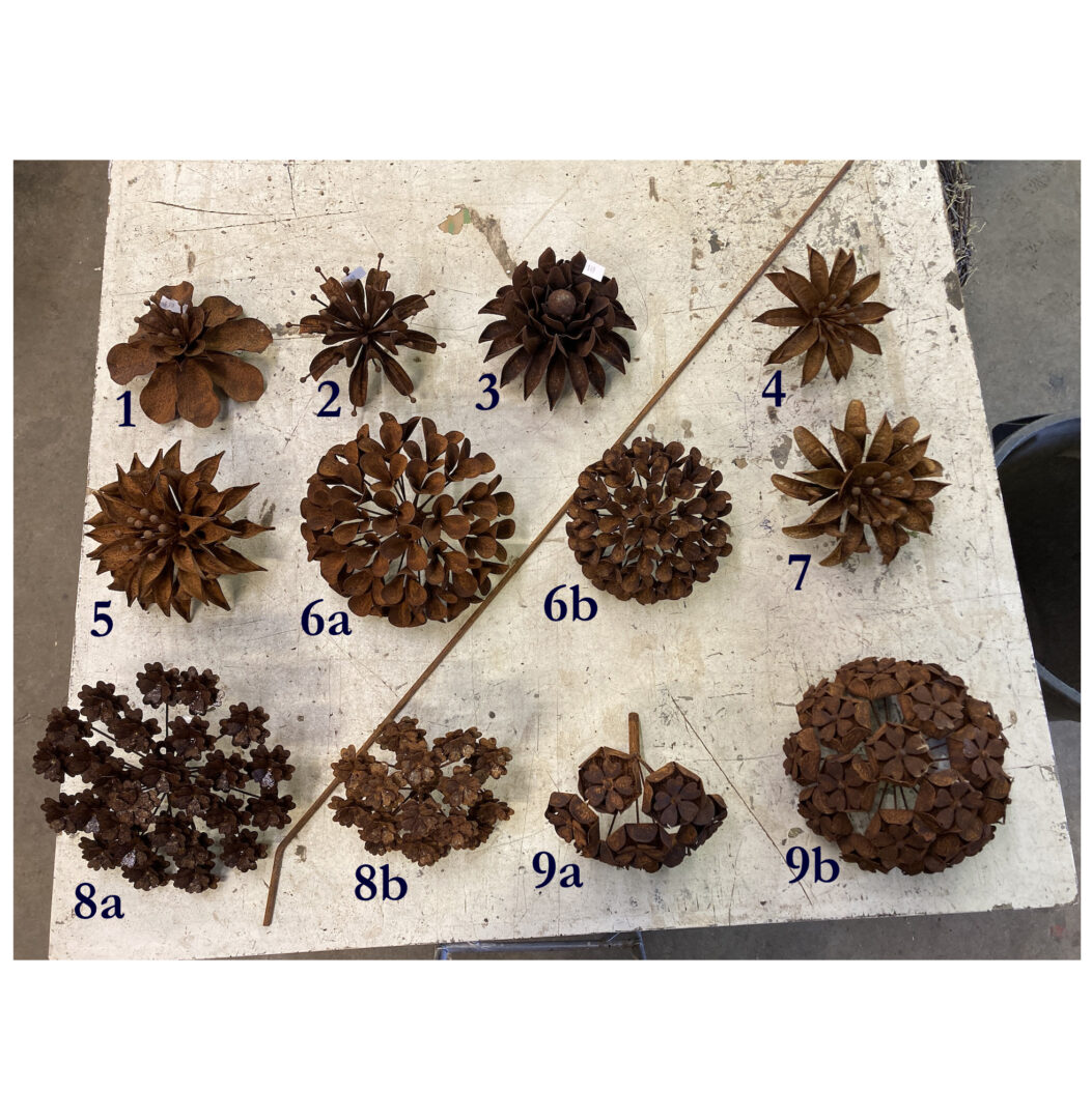 Rusted Flower Stakes
