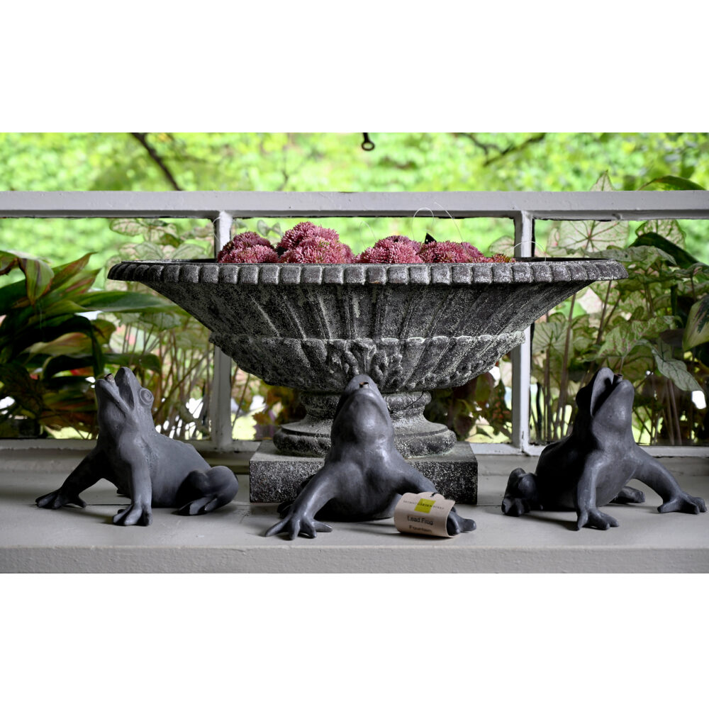 Large Cast Iron Oval Urn