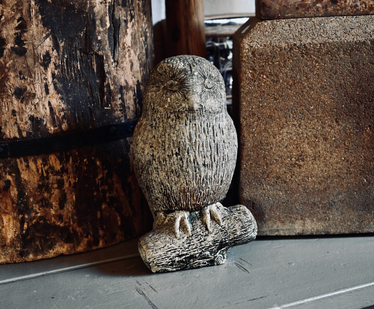 English Owl Statue