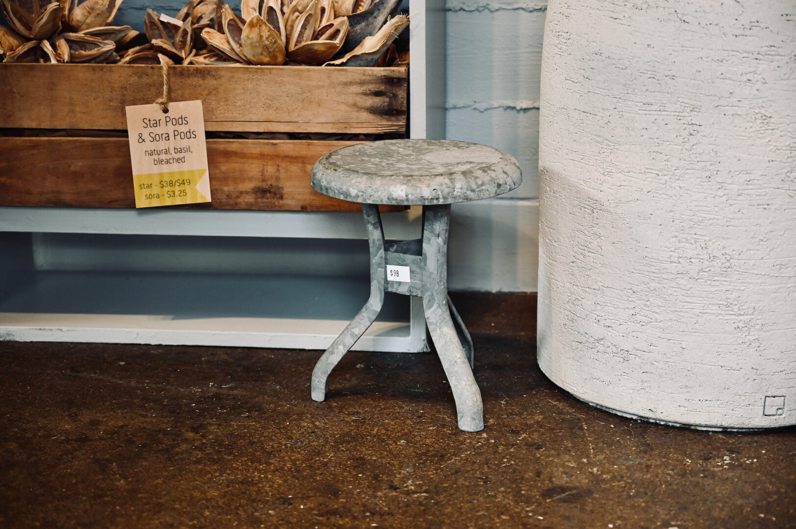 Little Galvanized Stool