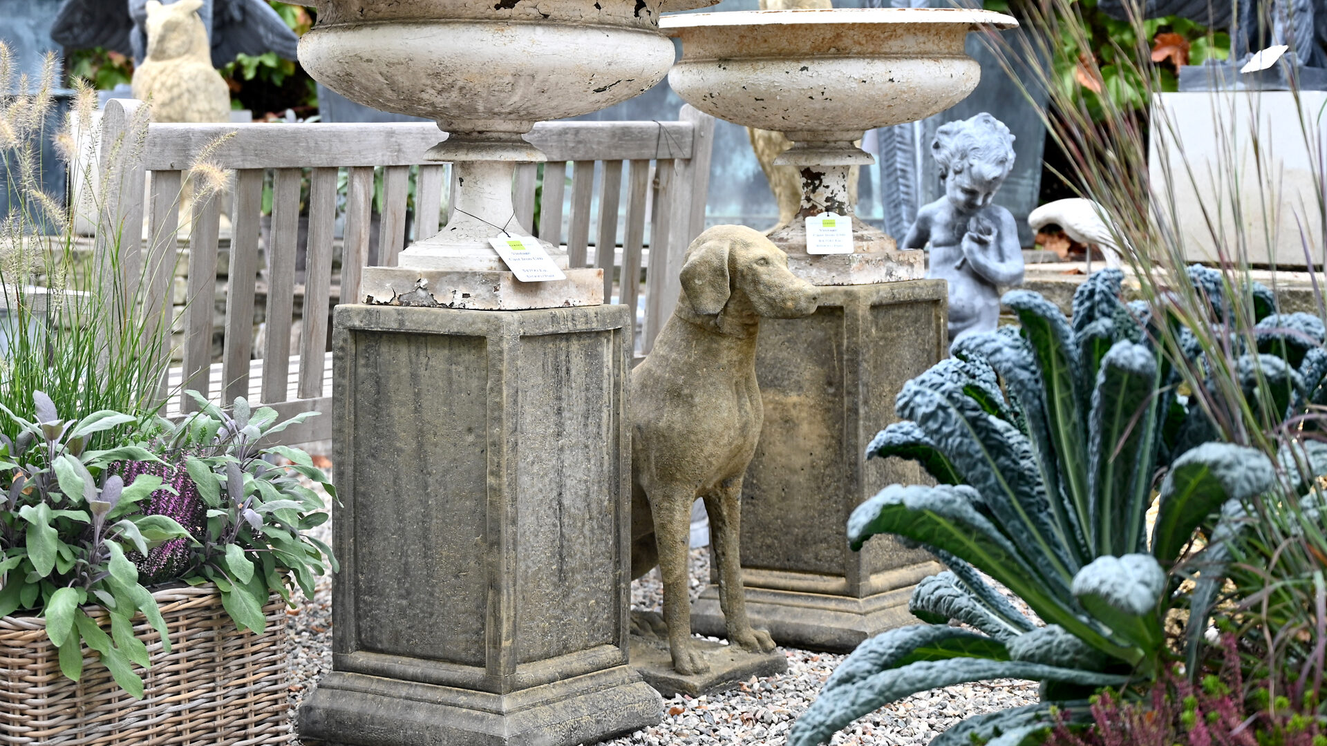 English Panel Plinths - Detroit Garden Works