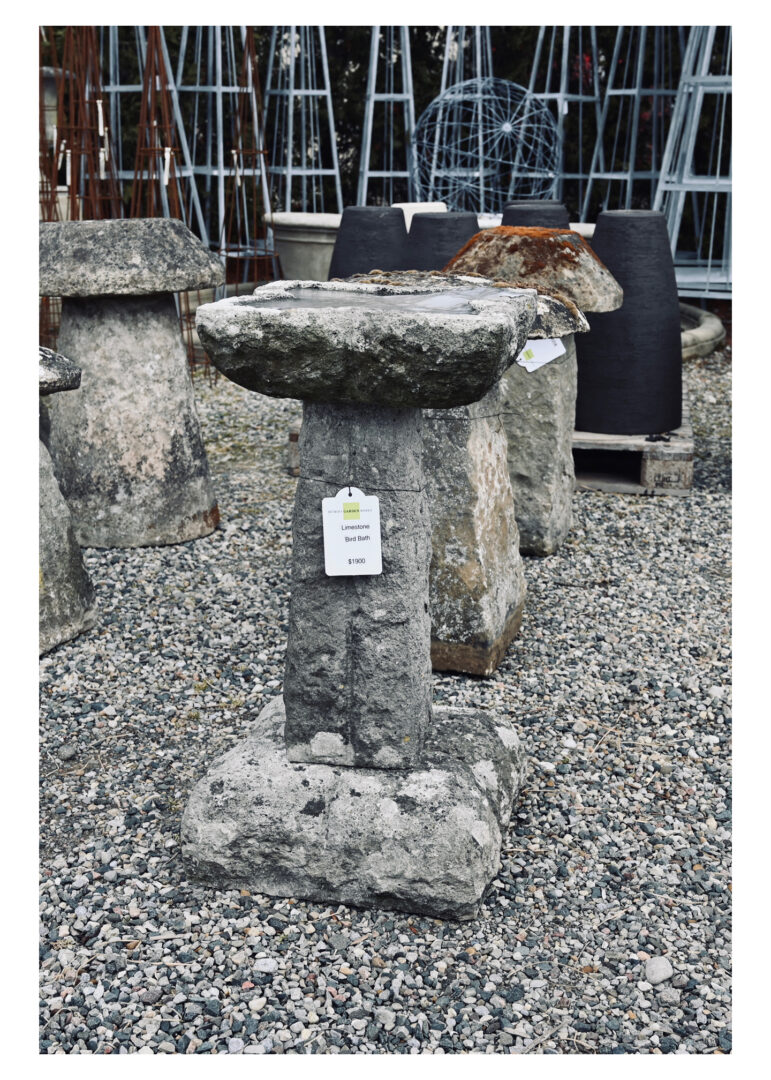 English Limestone Birdbath