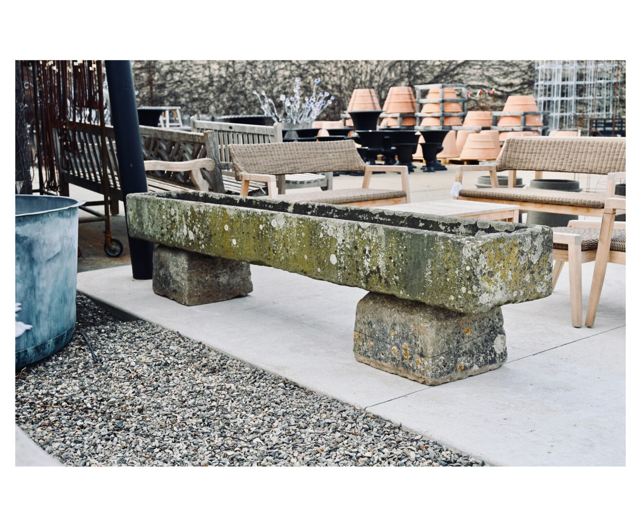 Long Stone Trough on Blocks