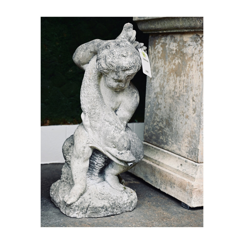 English Dolphin Boy Fountain