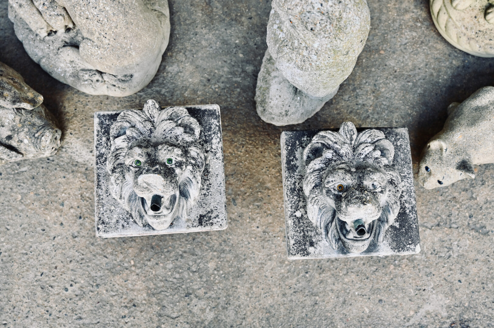 Lion Fountain Faces