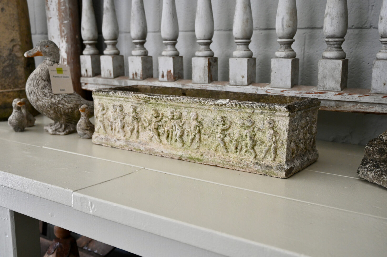 Rectangular Planter with Putti