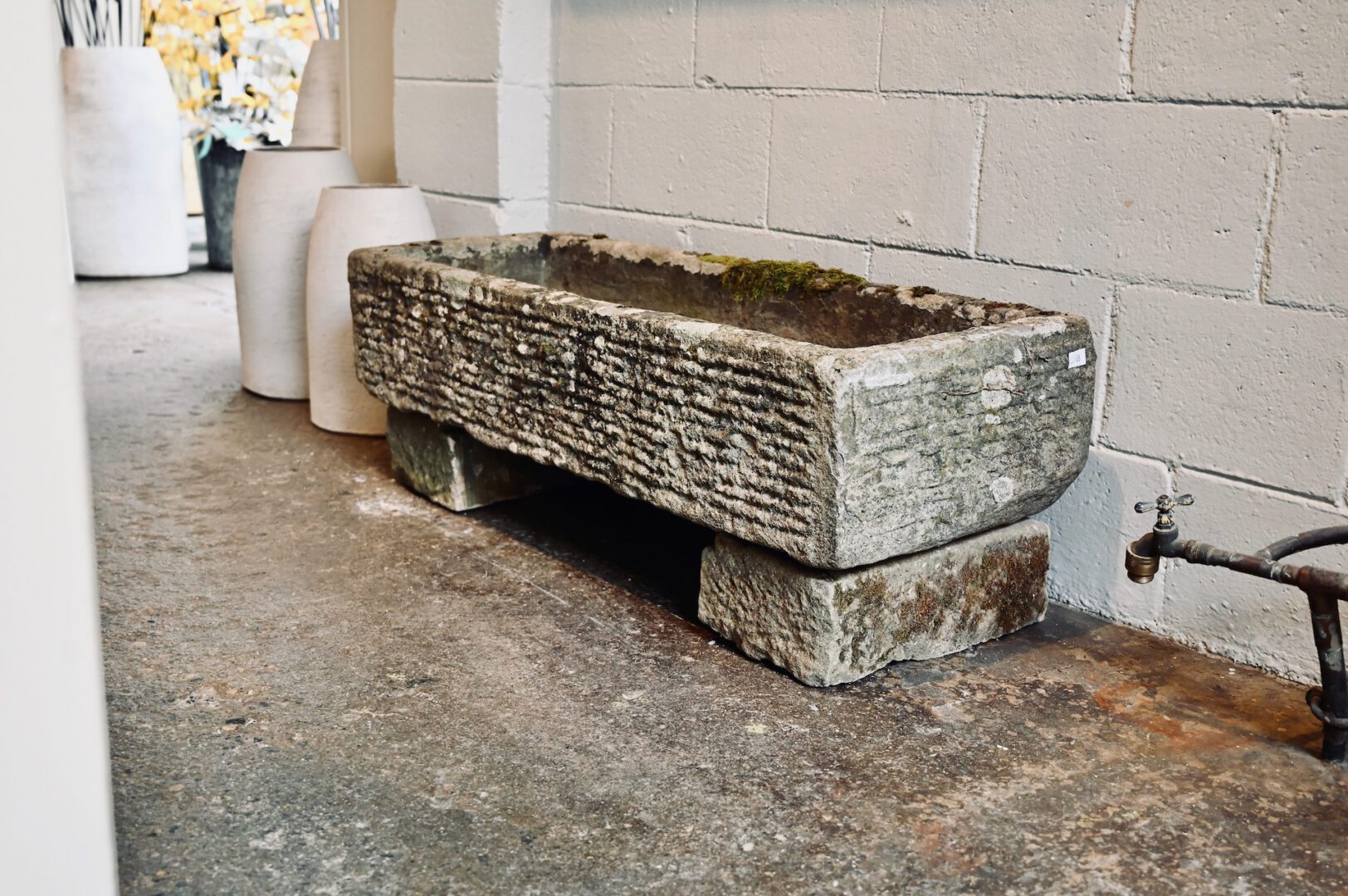 Antique Stone Trough on Two Feet