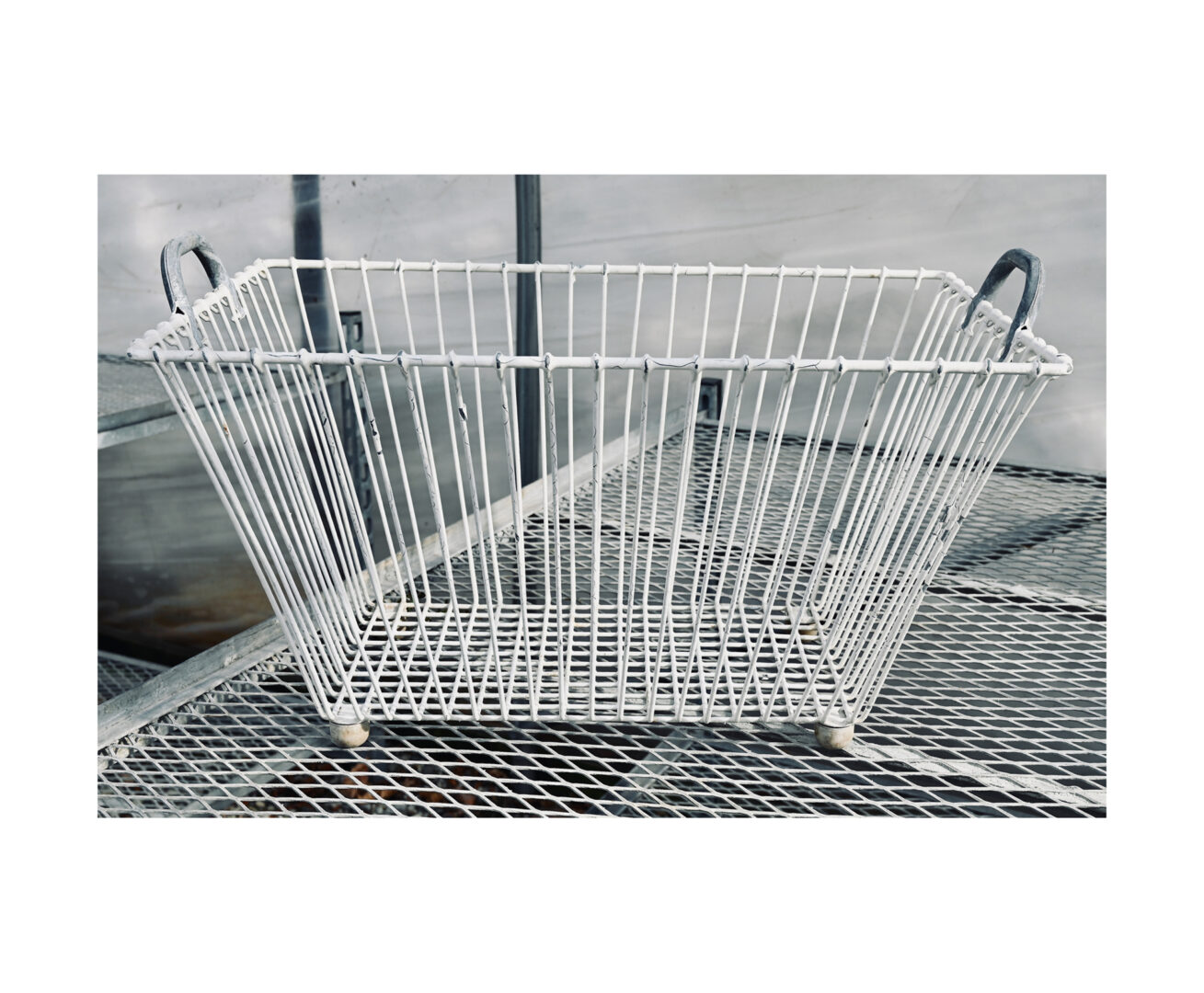 White Wirework Basket