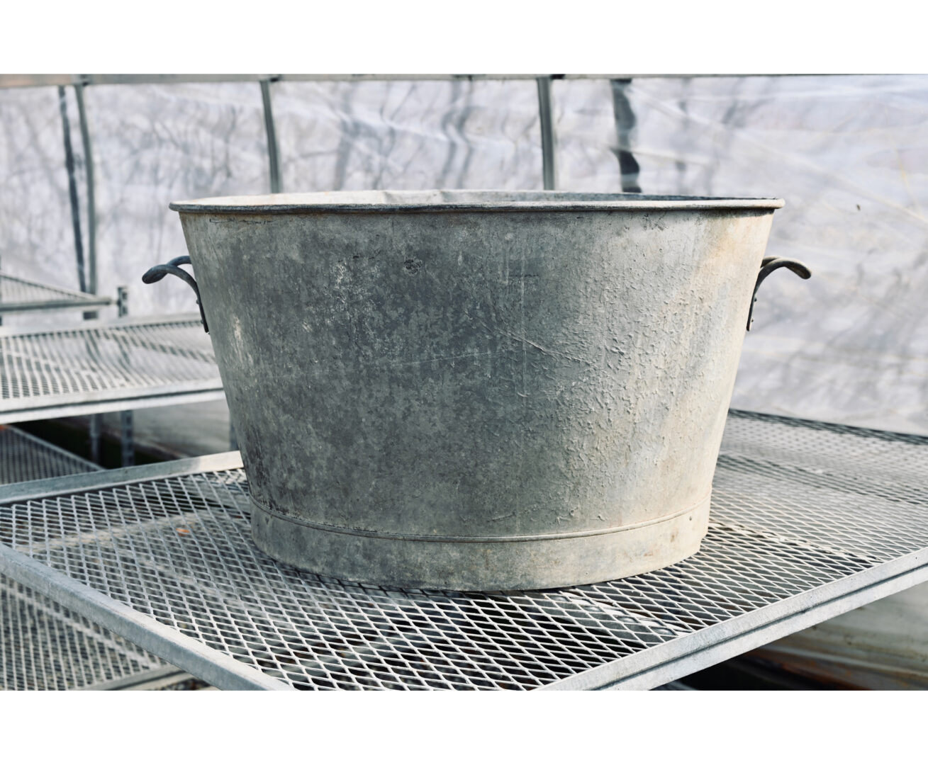 English Galvanized Handled Vat