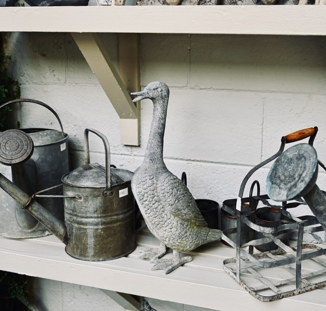 English Duck Statue with Tall Neck