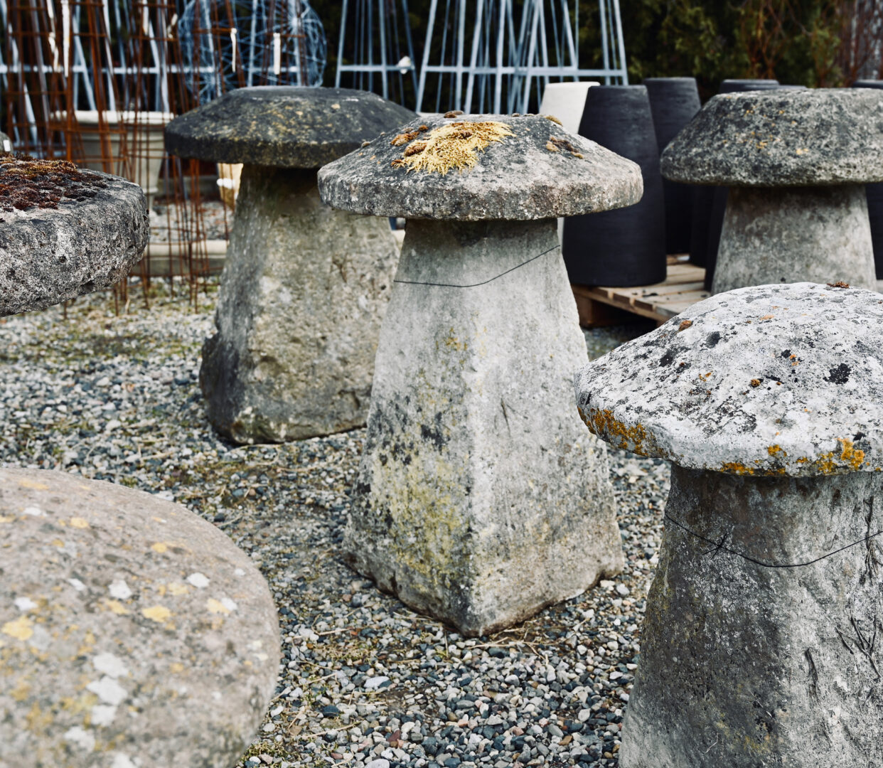 Antique Limestone Staddle Stone
