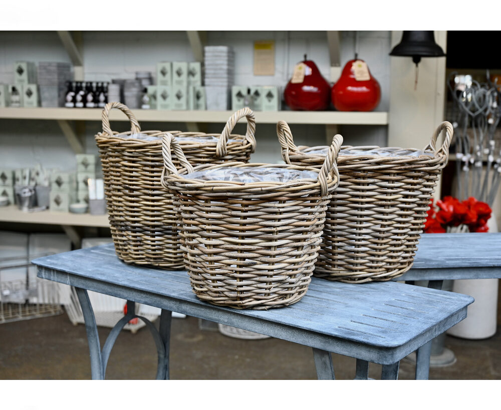 Alexia Lined Baskets with Handles