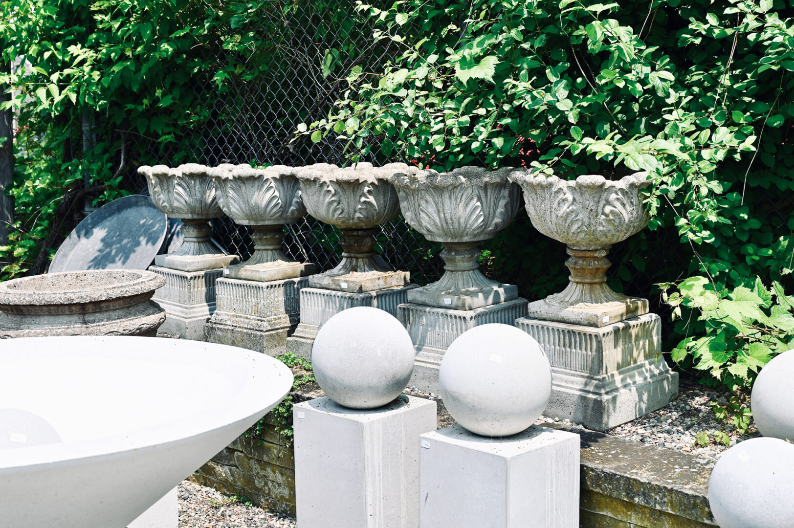 English Acanthus Urns