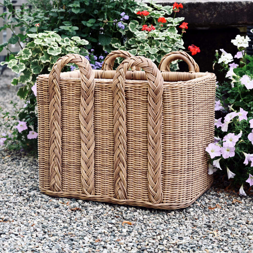 Outdoor Rectangular Basket Planter