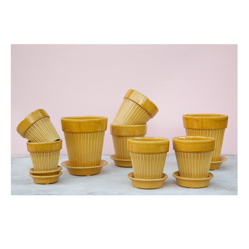 Simona Pot in Amber Yellow