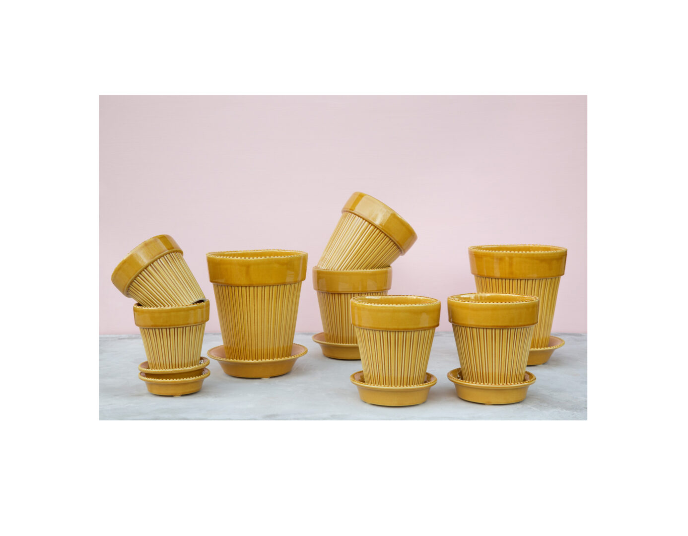 Simona Pot in Amber Yellow