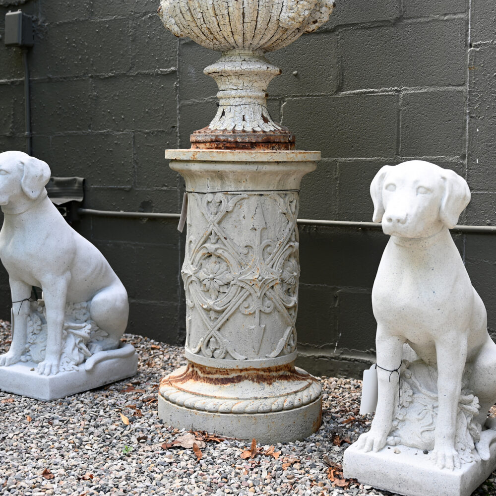 Antique English Painted Cast Iron Pedestal
