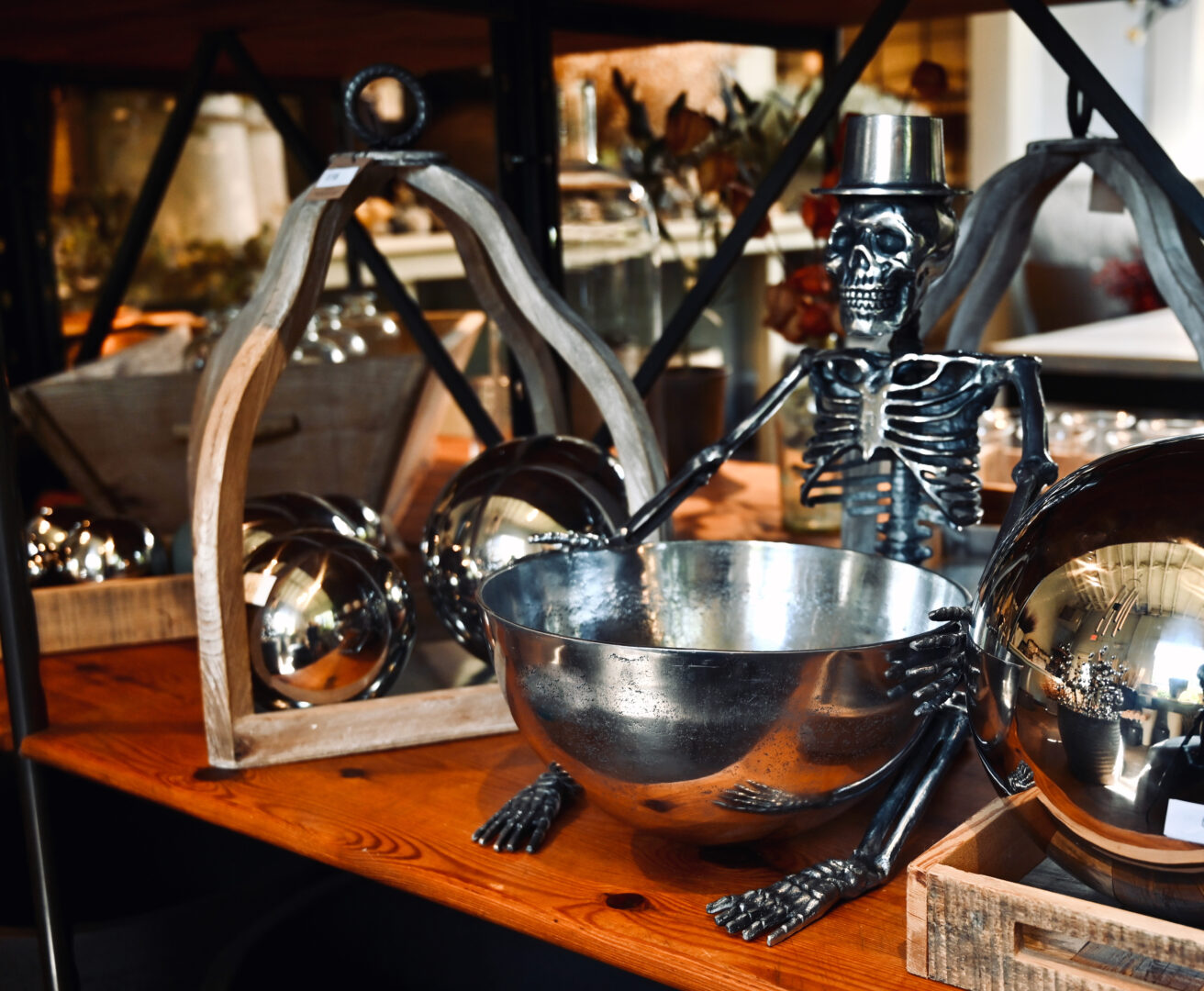 Skeleton Candy Bowl & Standing Skeleton