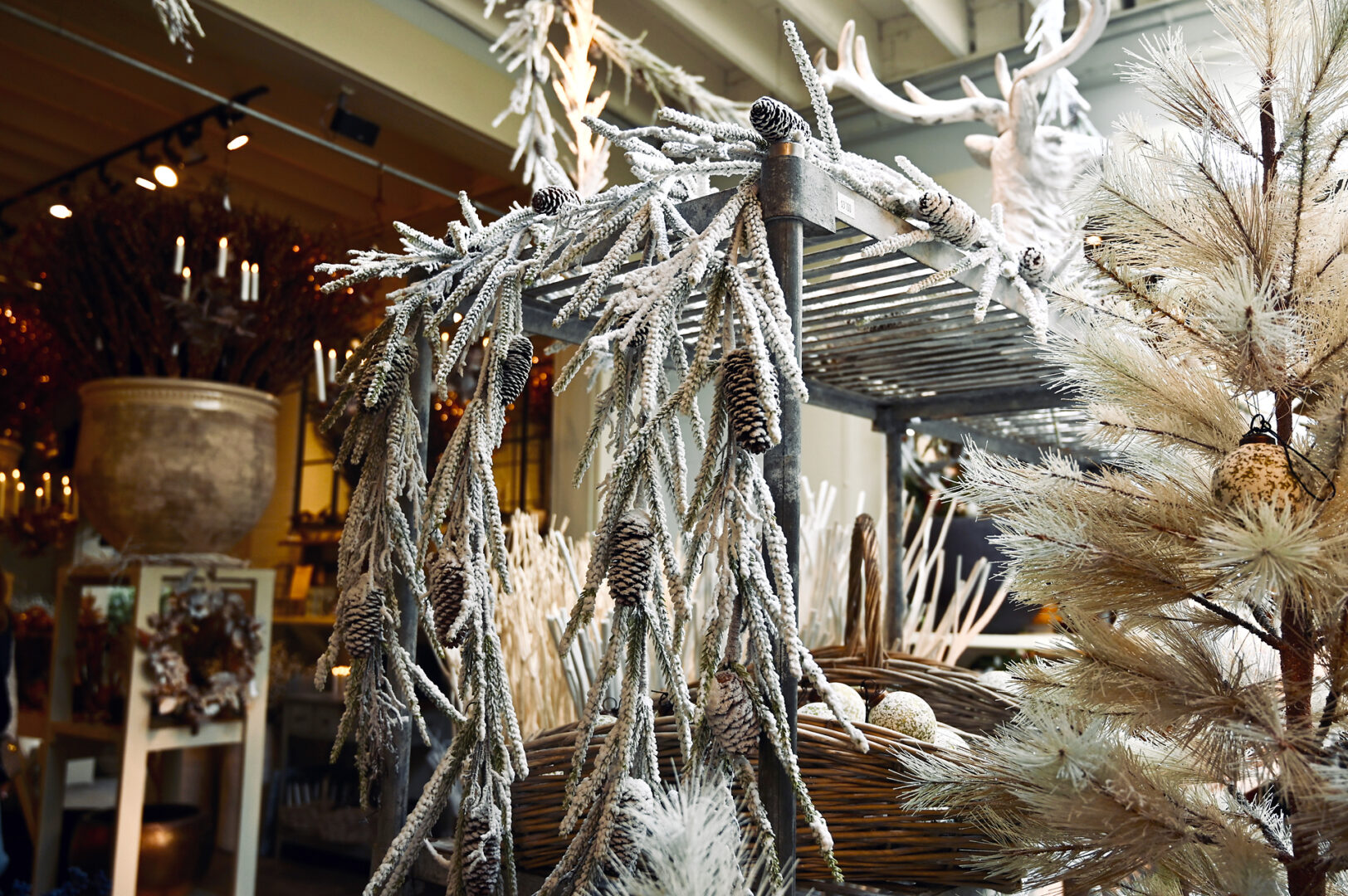 Flocked Pine Garland