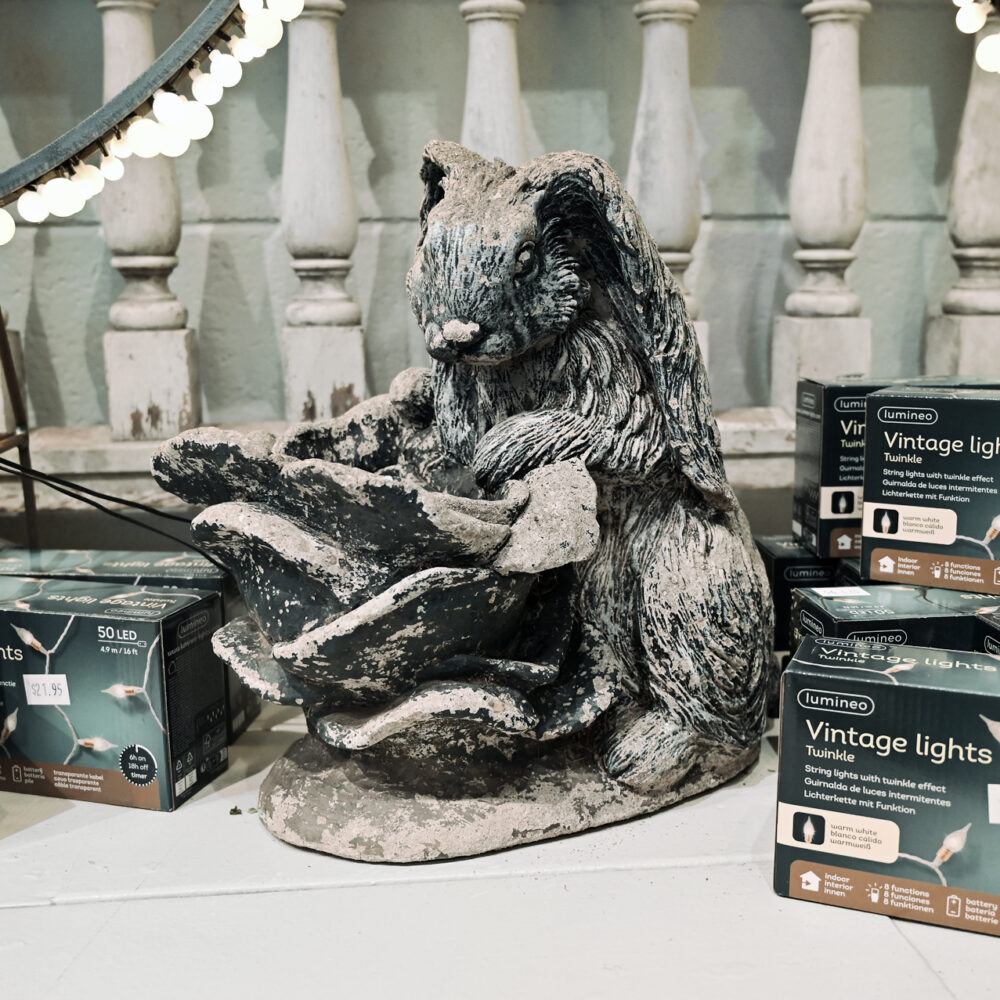 Vintage Concrete Rabbit Pot