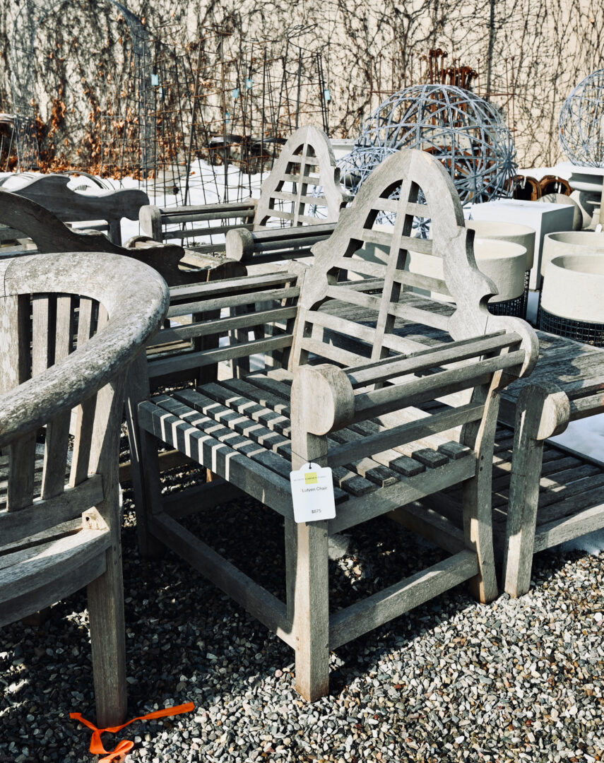 Pair of Lutyens Chairs and Table