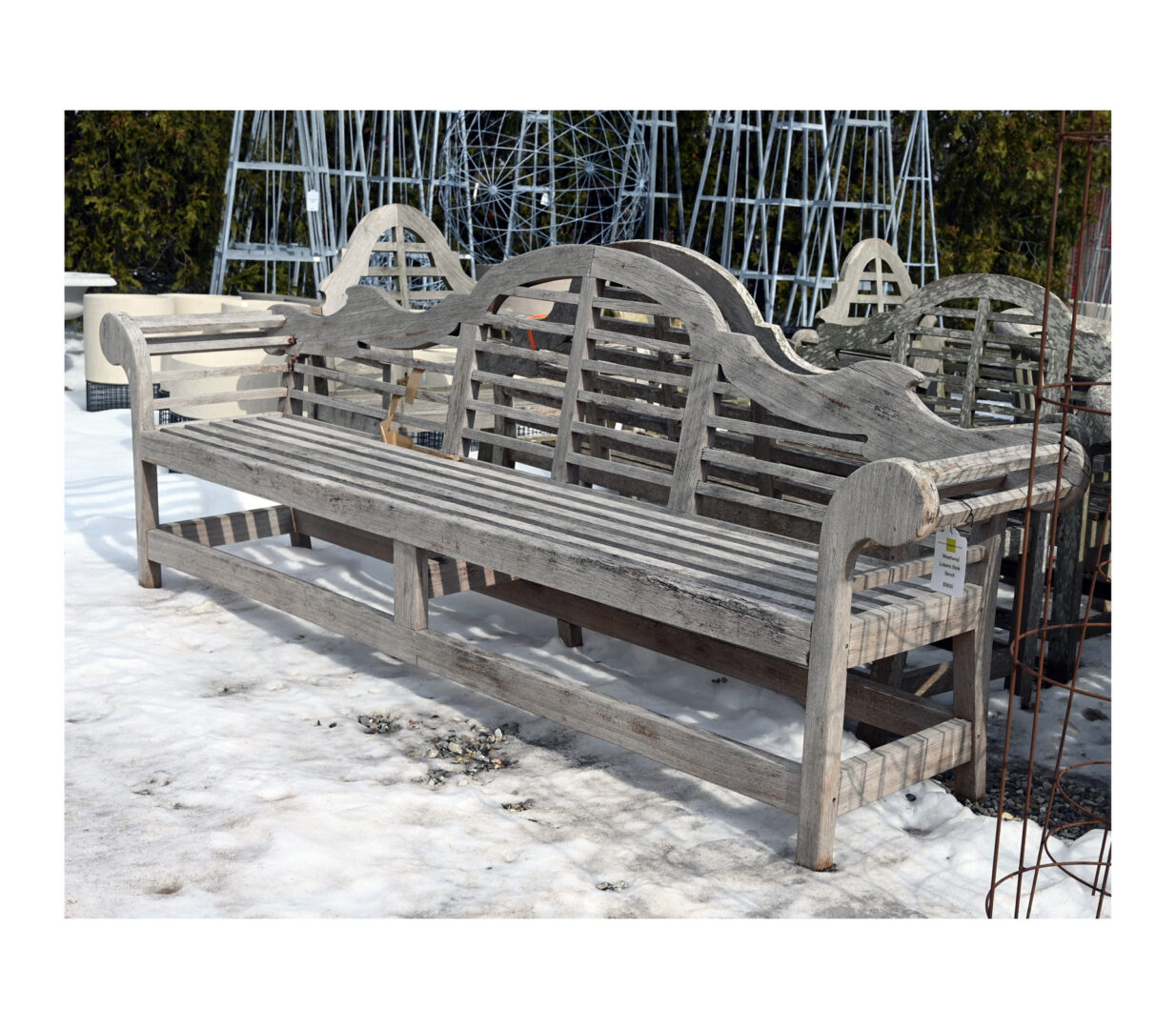 Weathered Lutyens Style Bench