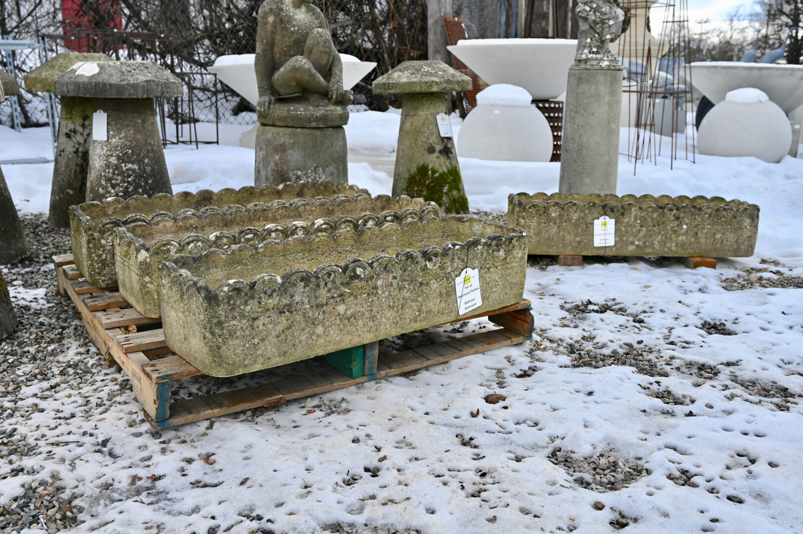 Pair of Weathered Planters