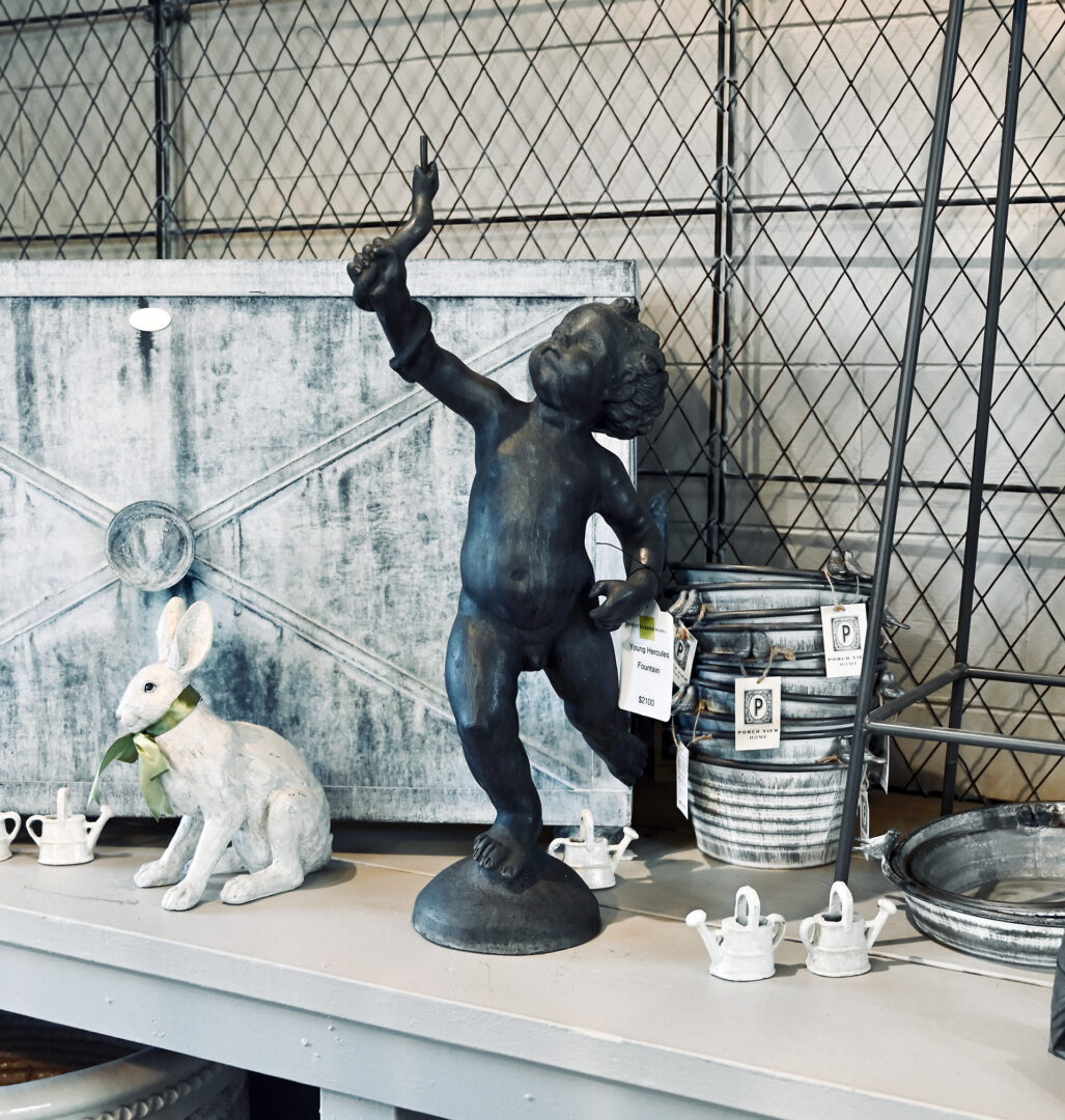 English Lead Young Hercules Fountain