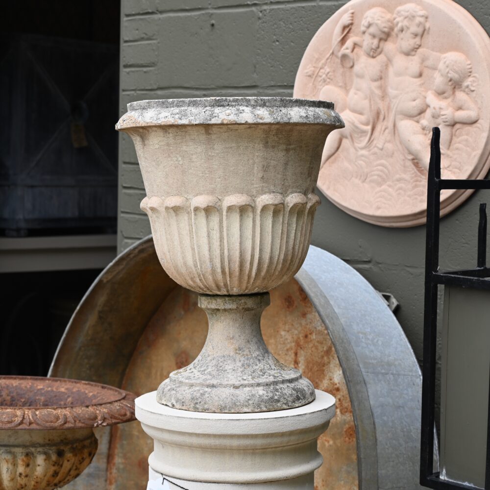 Weathered Composition Stone Urns